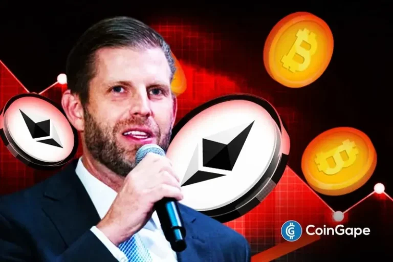 Eric Trump Flashes ‘Buy The Dip’ Sign As Bitcoin And Ethereum Price Crash