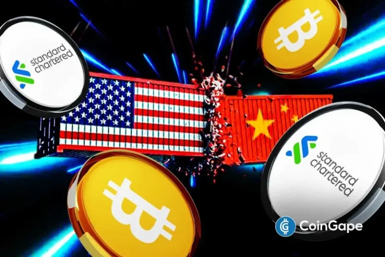 Standard Chartered Predicts Bitcoin Could Drop Below $100K Amid U.S.–China Trade Tensions
