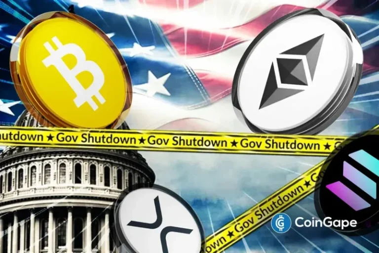 Crypto Prices Surge Today: BTC, ETH, XRP, SOL Soar Despite US Government Shutdown